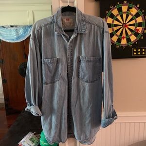 oversized Levi’s denim shirt